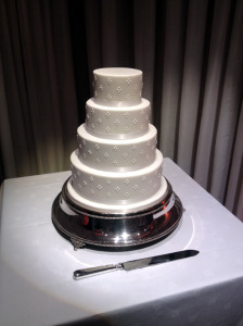 White 4 Tier Wedding Cake