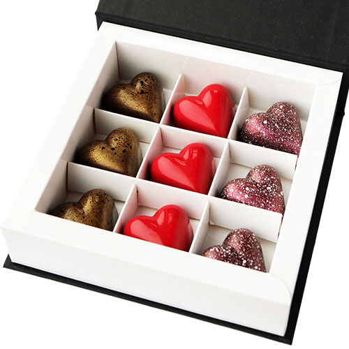 Valentines Chocolate Collection Heart Box Angled