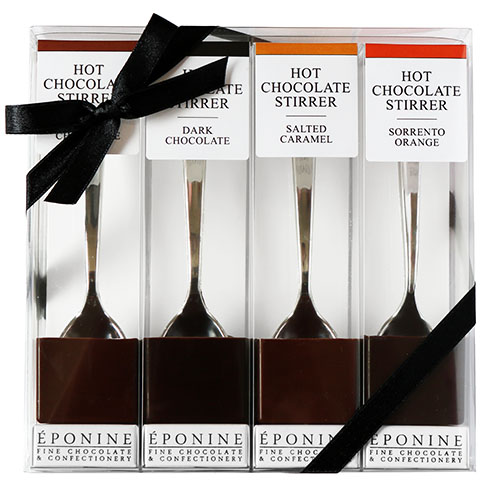 Hot Chocolate Spoon 4 Stirrer Gift Pack Selection Front