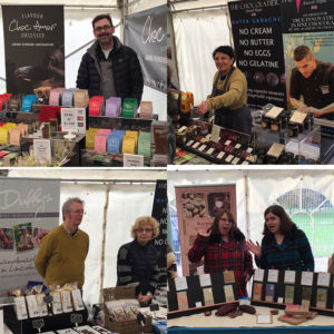 Shrewsbury Chocolate Festival 2017 Producers - Choc Amor, The Chocolatier, Duffy's Fine Chocolate, Dormouse Chocolates