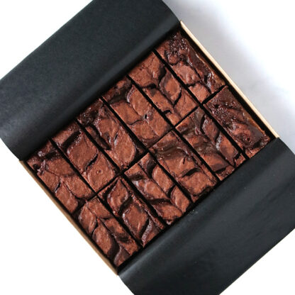 Salted Caramel Brownie Box Open Angled