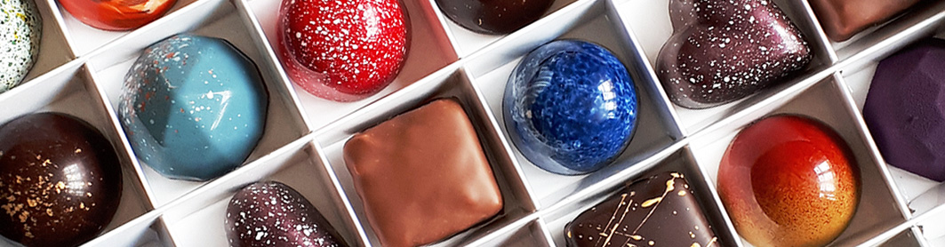 Luxury Handmade Chocolates Box Angled Banner Image