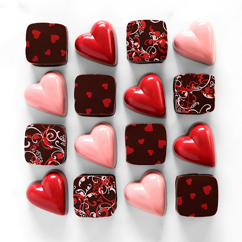 Valentine's Chocolate Collection No Box Overhead