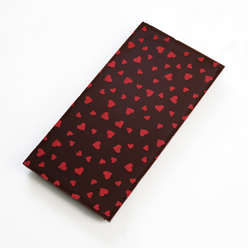 Valentine's Heart Dark Chocolate Bar No Box