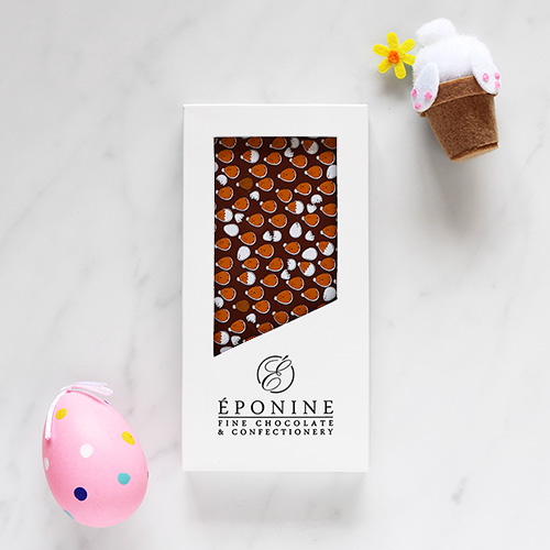 Easter Milk Chocolate Bar in White Branded Box with Decorations