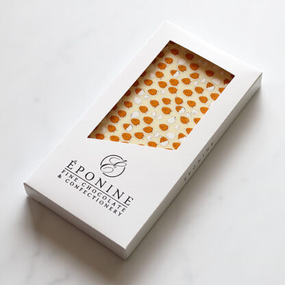 Easter White Chocolate Bar Angled in Box