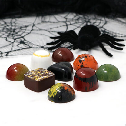 Halloween Chocolate Selection Angled Unboxed with Spider and Web