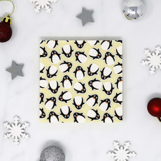 Penguin Christmas White Chocolate Bar Unboxed with Decor