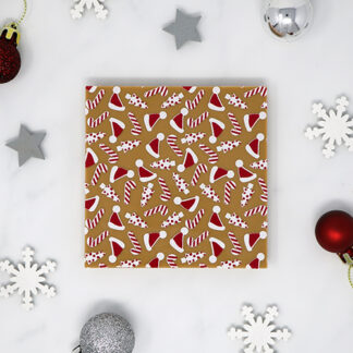 Festive Christmas Dulcey Blond Chocolate Bar Unboxed with Decor