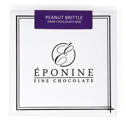 Peanut Brittle Dark Chocolate Bar Box Close Up